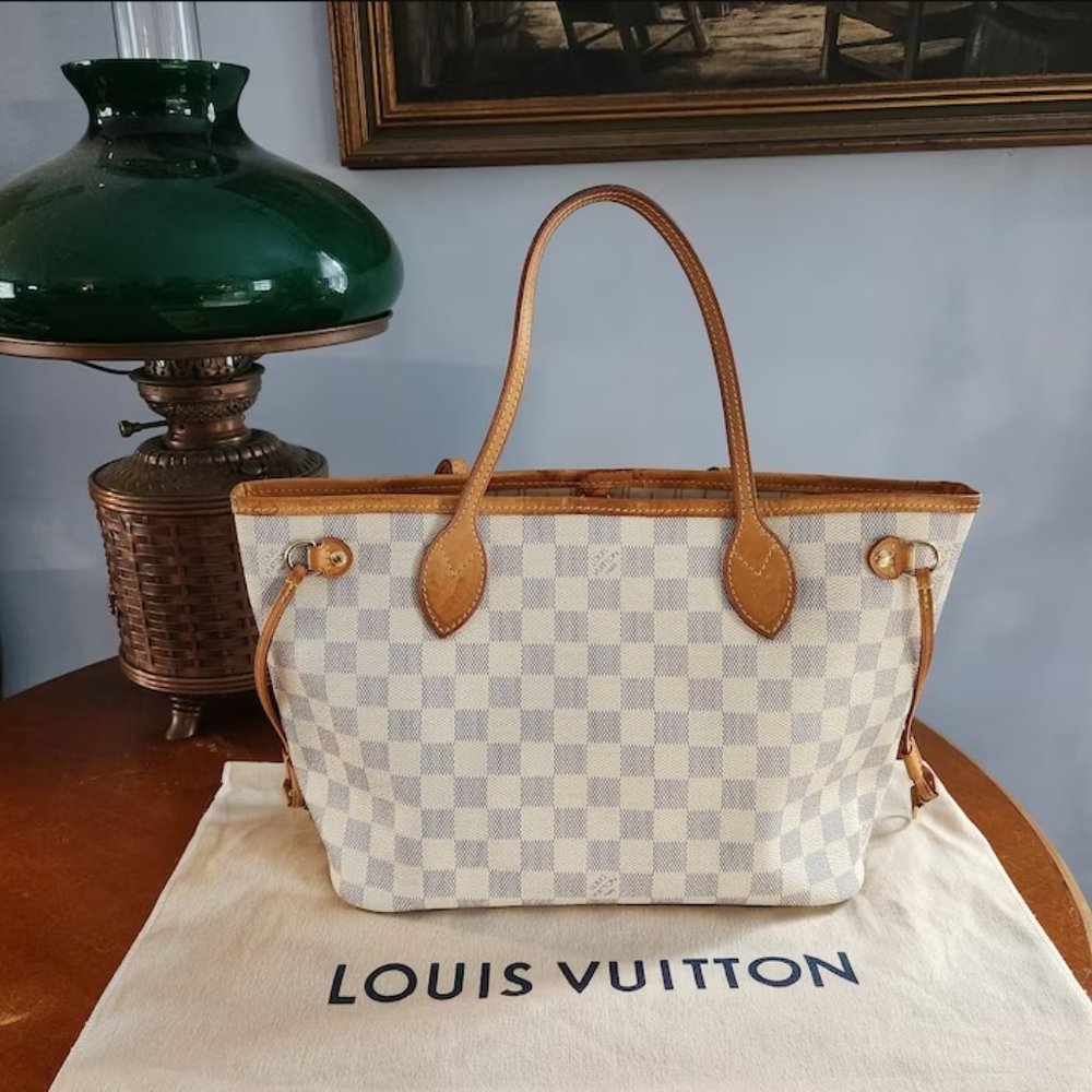 Louis Vuitton Neverfull PM Damier Azur Tote